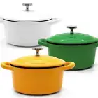 RJ Legend (Brand Owner) 8.5 oz Cast Iron Pot, Enameled Cast Iron Mini Pot Set