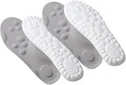 5Pairs 4D Memory Foam Insoles,4D Constant Temperature Comfort U-Shape Sports Memory Foam Shoe Inserts Size 42