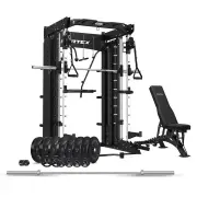 CORTEX SM26 Multi Gym with 130kg Olympic Bumper Weight, Bar and Bench Set