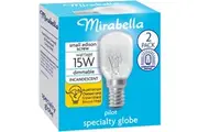 Mirabella Pilot Ses 15w Clear Light Globe 2 Pack