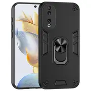PC+TPU Case for Honor 90 Shell Rotating Ring Kickstand Drop-resistant Back Cover