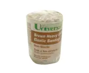 Universal Crepe Bandage Heavyweight 5cm x 2.3m Unstretched 4.5m Stretched Smooth Brown 12 Pack