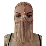 Sparkling Tassels Hair Jewelry Punk Tassels Modern Blingbling Mask Chain