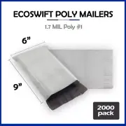 2000 6x9 EcoSwift Poly Mailers Plastic Envelopes Shipping Mailing Bags 1.7MIL