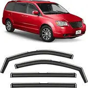 in-Channel Extra Durable Rain Guards for Chrysler Town and Country 2008-2016, Window Deflectors, Vent Window Visors, 4 Pieces - 200741