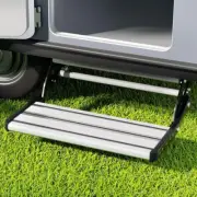 Weisshorn Caravan Step Folding Pull-Out Aluminium Step Ladder RV Parts 200KG