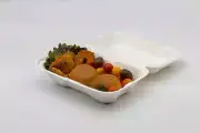 9"x 6"x 3" Disposable Compostable Bagasse Food Container Clamshell 100sets