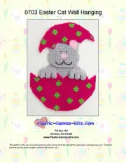 Easter Cat Wall Hanging-Plastic Canvas Pattern or Kit