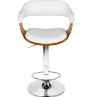 Artiss Selina White Barstool 1 Pack Comfortable PU Leather Padded Seat New