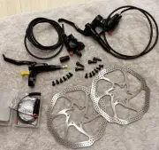 Shimano MT200 Hydraulic Disc Brake Set with HS1 Rotors, Internal Cable, Preowned