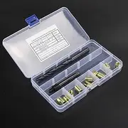 12PCS M8 X 1.25 Thread Repair Kit, Self Tapping Thread Inserts Tool Set, Carbon Steel Plated Zinc, for Automobiles, Rail Car, Military Supplies