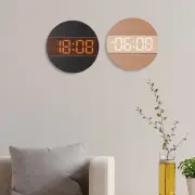 Digital Wall Clock Auto Adjustable Brightness Kitchen Round Hanging Clock