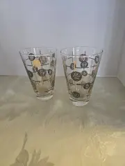 MCM 12 Glasses 9 Tall 3 Old Fashioned Never Used Old Coin Libbey Glasses