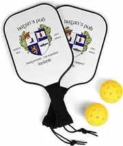 Irish Pickleball Paddles from Over 200 Authentic Ireland Pubs & Bars Pickleball Paddles Set of 2 incl. 2 Pickleball Rackets, 2 Pickleball Balls & Pickle Ball Carry Case