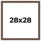 28x28 Frame Brown Farmhouse Solid Wood Picture Frame Width 1.5 Inches | Interior