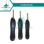 3 Scalpel Handle #6 Black Plastic Grip Surgical ENT Instruments
