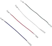 Holibanna 4Pcs Assorted Color Record Player Lead Wires Durable Accessories for Turntables Phonographs Insulated Safe Installation Compatible with Devices
