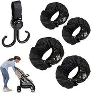 Wheel Covers for Babies, 4 Pieces Pushchair Wheel Cover, Waterproof Wheel Protection Cover, Wheel Covers for Prams, Pram Wheel Cover, Tyre Protection Pram, Wheel Cover for Pushchairs