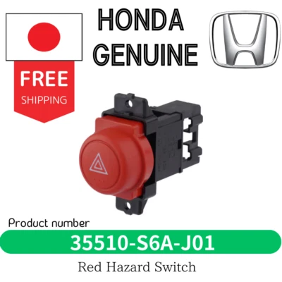 OEM HONDA ACURA Genuine 35510-S6A-J01 Civic RSX TYPE-S Red Hazard Switch #b62 (for: Honda Civic)
