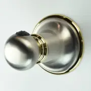 Franz Viegener 166/69PO Toulouse Robe Hook, Solid Brass, Brushed Nickel & Gold