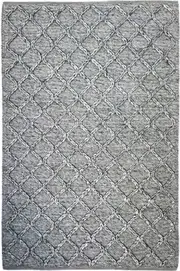 Trinket Dark Grey Raised Diamond Wool Rug