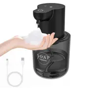 400ml Automatic Foaming Soap Dispenser 4 Level Touchless Foam Soap Dispenser-Black