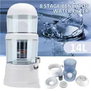 8 Stage Water Purifier System Filter 14L Benchtop Ceramic Carbon Mineral Stone