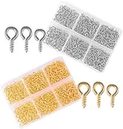 OSALADI Set of 2 Sheep's Eye Screw Hooks Metal Eye Bolt Hooks for DIY Jewelry Decorative Findings Craft Projects