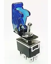 DPDT Toggle Switch 20 Amps @ 125 VAC Includes Transparent Blue Safety Cover