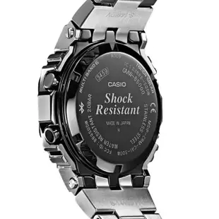 【CASIO 卡西歐】G-SHOCK 全金屬太陽能智慧藍牙電波錶-銀色(GMW-B5000D-1)