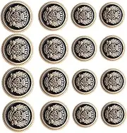 CORHAD 16Pcs British Styled Decorative Sewing Buttons Alloy Clothing Buttons for DIY Crafts Practical Decorative Button Handicrafts and Weaving Projects