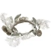 Rustic Sparkling Mistletoe Candle Ring