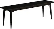 LYXWGRZD Dining Bench, Wood Bench, Narrow Table Benches, Entryway Bench, Kitchen Bench, Sturdy and Stable, Bench end of Bed for Entryway, Living Room, Dining Room(Black,120cm/47.2in)
