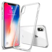 Apple iPhone X (5.8") Ultra Slim Premium Crystal Clear TPU Gel Back Case by MEZON – Wireless Charging Compatible (iPhone X, Gel)