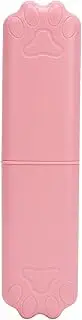 Pet Grooming Comb Double Ended Safe Ergonomic Handle Cat Dog Detangling Massage Comb with Case Cover for Home Travel (Pink)