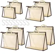8Pack Dust Bags Purse Storage Organizer with Handles and Hooks for Closet