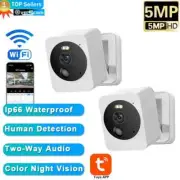Tuya Smart Mini WiFi Camera Wireless AI Human Detect Block Camera 5MP waterproof