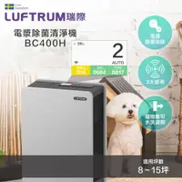 在飛比找PChome24h購物優惠-LUFTRUM瑞際 電漿除菌智能空氣清淨機BC400H智能旗