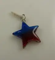 red white and blue star charm cell phone charm ear cap dust plug july 4 patriot