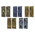 HEAD CASE DESIGNS SCRIBBLE ANIMAL FACES LEATHER BOOK CASE FOR SAMSUNG PHONES 1