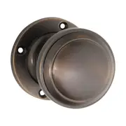 0727 Door Knob Milton Round Rose Pair Antique Brass D54xP65mm BP57mm