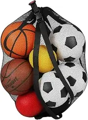 Keeble Outlets Soccer Ball Bag for Coaches and Players | Sports Equipment or Beach Bag With Shoulder Strap | 30 * 40 Inches Large Mesh for Equipment Storage, Soccer Balls