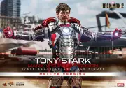 HOT TOYS Marvel Iron Man 2 Tony Stark Mark V Suit Up Ver DELUXE MMS600 ⅙ Figure
