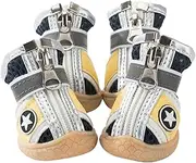 AIMALL Dog Shoes Teddy Bears Soft Sole Shoes, Anti-Breathable Pet Shoes Set of 4, Small Dog Puppy Footwear for Four Seasons