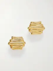 [KHAITE] KHAITE - Crema Gold-plated Earrings - One size One size Gold