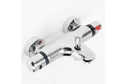2 Handles Thermostatic Mixer Shower Control Valve Faucet Tap Wall Mounted