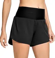 [Cagola] Womens 5" Swim Board Shorts High Waisted Tummy Control Bathing Suit Bottoms with Liner Quick Dry Swimming Trunks Beach