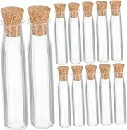 Cabilock 12pcs Mini Glass Wishing Bottles with Corks Decorative Tiny Drift Bottles for DIY Crafts and Wish Papers for Keepsakes and