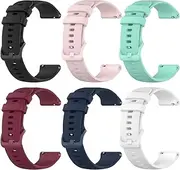 TenCloud 6-Pack Bands Intended for AGPTEK Smart Watch Band for Men Women Waterproof Breathable Lightweight Silicone Wristbands for AGPTEK LW11 Smartwatch