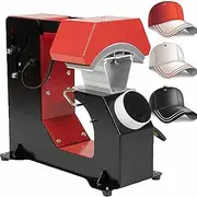 Automatic Hat Heat Press Machine with 3pcs Interchangeable Platens, with Digital LCD Timer and Temperature Control, for Peaked Caps